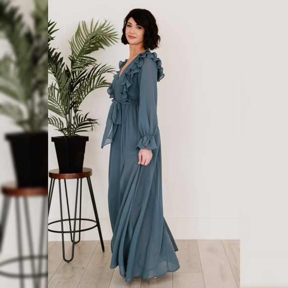 Happy in the Hamptons Ruffled Maxi Dress - Picture 8 of 8